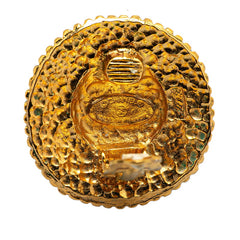 シャネル ロゴ ココマーク ラウンド イヤリング ゴールド メッキ レディース CHANEL 【中古】