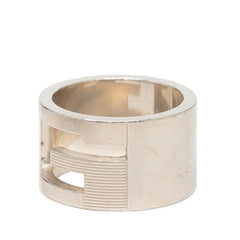 グッチ ブランデッドG ワイド リング 指輪 #13 SV925 シルバー レディース GUCCI 【中古】