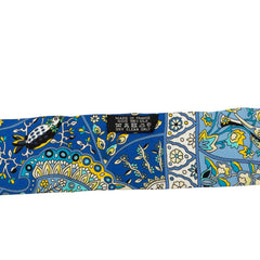 エルメス ツイリー Au Pays des Oiseaux Fleurs 花咲く鳥たちの国で スカーフ ブルー マルチカラー シルク レディース HERMES 中古
