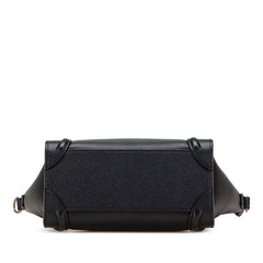 セリーヌ ラゲージ ナノショッパー ハンドバッグ ショルダーバッグ 2WAY ブラック レザー レディース CELINE 【中古】