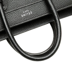 セリーヌ ラゲージ ナノショッパー ハンドバッグ ショルダーバッグ 2WAY ブラック レザー レディース CELINE 【中古】
