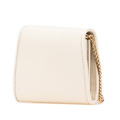 グッチ ブロンディ ミディアム チェーン ショルダーバッグ ウォレットバッグ 725219 アイボリー ゴールド レザー レディース GUCCI 【中古】