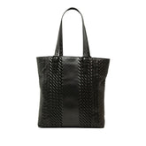 ボッテガヴェネタ イントレチャート トートバッグ ショルダーバッグ ブラック レザー レディース BOTTEGAVENETA 中古