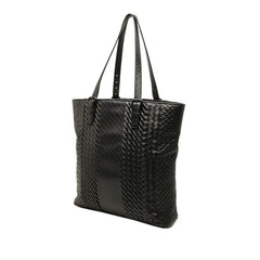 ボッテガヴェネタ イントレチャート トートバッグ ショルダーバッグ ブラック レザー レディース BOTTEGAVENETA 中古