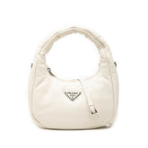 プラダ 三角ロゴプレート ハンドバッグ ショルダーバッグ 2WAY 1BA384 ホワイト パデッドナッパレザー レディース PRADA 【中古】