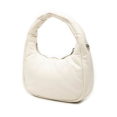 プラダ 三角ロゴプレート ハンドバッグ ショルダーバッグ 2WAY 1BA384 ホワイト パデッドナッパレザー レディース PRADA 【中古】
