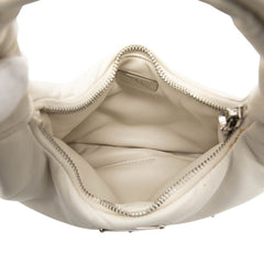 プラダ 三角ロゴプレート ハンドバッグ ショルダーバッグ 2WAY 1BA384 ホワイト パデッドナッパレザー レディース PRADA 【中古】