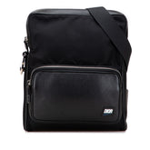 ディオール ロゴ ショルダーバッグ ブラック ナイロン レザー レディース Dior 【中古】