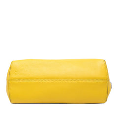 フェンディ バイザウェイ ミディアム ハンドバッグ ショルダーバッグ 2WAY 8BL124 イエロー グレー レザー レディース FENDI 【中古】