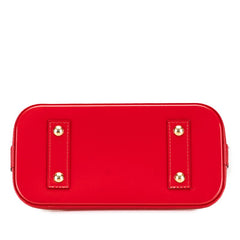 ルイ ヴィトン モノグラム ヴェルニ アルマBB ハンドバッグ ショルダーバッグ 2WAY M90174 スリーズ レッド パテントレザー レディース LOUIS VUITTON 【中古】