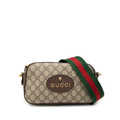 グッチ ネオ ヴィンテージ GGスプリーム 斜め掛け ショルダーバッグ 476466 ベージュ ブラウン PVC レザー レディース GUCCI 【中古】