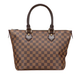 ルイ ヴィトン ダミエ サレヤPM ハンドバッグ トートバッグ N51183 ブラウン PVC レザー レディース LOUIS VUITTON 【中古】