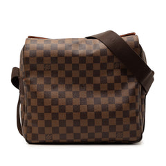 ルイ ヴィトン ダミエ ナヴィグリオ 斜め掛け ショルダーバッグ N45255 ブラウン PVC レディース LOUIS VUITTON 【中古】