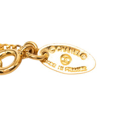 シャネル ヴィンテージ ココマーク ネックレス ゴールド メッキ ラインストーン レディース CHANEL 【中古】