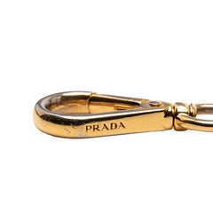 プラダ てんとう虫 モチーフ キーホルダー チャーム ゴールド メッキ エナメル レディース PRADA 【中古】