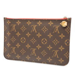 ルイ ヴィトン モノグラム ネヴァーフルMM 付属 ポーチ ブラウン レッド PVC レディース LOUIS VUITTON 【中古】
