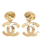 シャネル ヴィンテージ ココマーク ステッチ スイング イヤリング ゴールド メッキ レディース CHANEL 【中古】