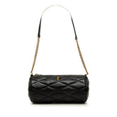 サンローラン サド ミニチューブバッグ チェーン ハンドバッグ 699703 ブラック ゴールド レザー レディース SAINT LAURENT 中古