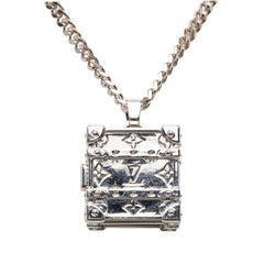 ルイ ヴィトン ペンダント LVトランク ネックレス M00527 シルバー メタル レディース LOUIS VUITTON 【中古】