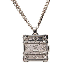 ルイ ヴィトン ペンダント LVトランク ネックレス M00527 シルバー メタル レディース LOUIS VUITTON 【中古】