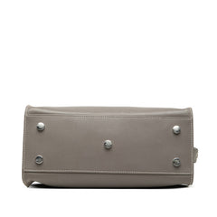 サンローラン YSLロゴ ベイビーカバス ハンドバッグ ショルダーバッグ 2WAY 424868 グレー レザー レディース SAINT LAURENT 【中古】