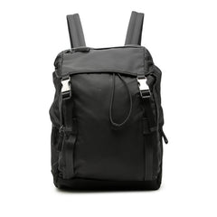 プラダ 三角ロゴプレート リュック バックパック 2VZ062 ブラック ナイロン レディース PRADA 中古