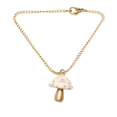 シャネル ココマーク キノコ モチーフ ブレスレット ゴールド アイボリー メッキ レディース CHANEL 【中古】