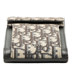 ディオール オブリーク ショルダーバッグ ポシェット ベージュ ネイビー ブラック キャンバス レザー レディース Dior 【中古】