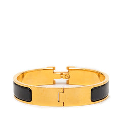 エルメス クリックH PM バングル ゴールド ブラック メッキ レディース HERMES 【中古】