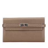 エルメス ケリーウォレット 長財布 エトゥープ グレージュ ヴォーエプソン レディース HERMES 【中古】