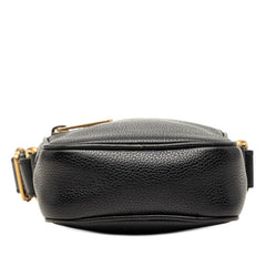 グッチ ロゴ シェリーライン 斜め掛け ショルダーバッグ 574803 ブラック レザー レディース GUCCI 【中古】