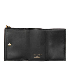 ルイ ヴィトン LV ブルーム ミニ トリフォールド ウォレット 三つ折り財布 M15081 ブラック レザー レディース LOUIS VUITTON 【中古】