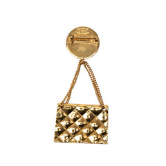 シャネル ココマーク マトラッセバッグ モチーフ ヴィンテージ ブローチ ゴールド メッキ レディース CHANEL 中古