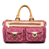 ルイ ヴィトン モノグラム デニム ネオスピーディ ハンドバッグ M95214 ピンク デニム レザー レディース LOUIS VUITTON 【中古】
