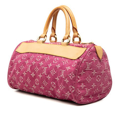 ルイ ヴィトン モノグラム デニム ネオスピーディ ハンドバッグ M95214 ピンク デニム レザー レディース LOUIS VUITTON 【中古】