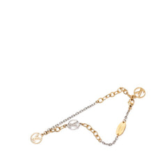 ルイ ヴィトン ブラスレ ロゴマニア ブレスレット M68077 ゴールド シルバー メッキ メタル レディース LOUIS VUITTON 【中古】