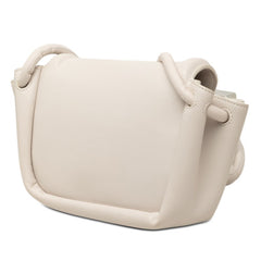 ボッテガヴェネタ ビーク スモール ショルダーバッグ ホワイト レザー レディース BOTTEGAVENETA 【中古】