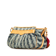 ルイ ヴィトン モノグラム デニム ポルテ エポル レイエMM ショルダーバッグ M95334 インディゴブルー キャンバス レザー レディース LOUIS VUITTON 【中古】