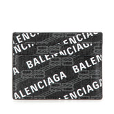 バレンシアガ ロゴ カードケース パスケース 594309 ブラック ホワイト PVC メンズ BALENCIAGA 【中古】