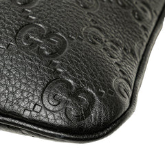 グッチ GGエンブレム ミディアム チェーンハンドバッグ ショルダーバッグ 2WAY 815277 ブラック レザー レディース GUCCI 中古