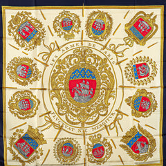 エルメス カレ90 LES ARMES DE PARIS パリの紋章 スカーフ マルチカラー シルク レディース HERMES 【中古】