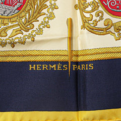 エルメス カレ90 LES ARMES DE PARIS パリの紋章 スカーフ マルチカラー シルク レディース HERMES 【中古】