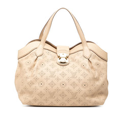 ルイ ヴィトン モノグラム マヒナ シールスPM ハンドバッグ M93818 オパール ベージュ レザー レディース LOUIS VUITTON 【中古】