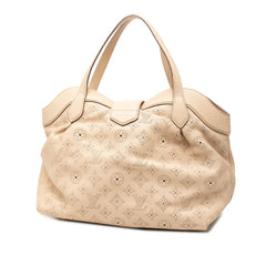 ルイ ヴィトン モノグラム マヒナ シールスPM ハンドバッグ M93818 オパール ベージュ レザー レディース LOUIS VUITTON 【中古】