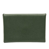エルメス カルヴィ カードケース グリーン エバーカラー レディース HERMES 【中古】