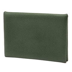エルメス カルヴィ カードケース グリーン エバーカラー レディース HERMES 【中古】