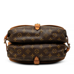 ルイ ヴィトン モノグラム ソミュール30 斜め掛け ショルダーバッグ M42256 ブラウン PVC レザー レディース LOUIS VUITTON 中古