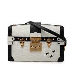 ルイ ヴィトン エピ トランククラッチ チェーン ショルダーバッグ ホワイト ブラック レザー レディース LOUIS VUITTON 【中古】