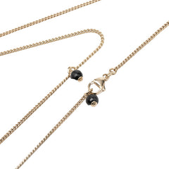 シャネル ココマーク ラインストーン ネックレス ゴールド ブラック メッキ フェイクパール レディース CHANEL 【中古】
