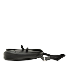 ディオール サドルバッグ 斜め掛け ショルダーバッグ 09-BO-0139 ブラック レザー レディース Dior 中古